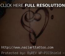 Heart Treble Clef Tattoos