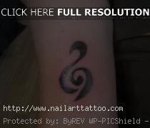 Heart Treble Clef Tattoos