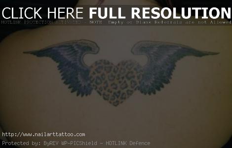 Heart With Cheetah Print Tattoos