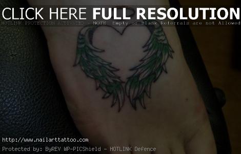 Heart With Wings And Halo Tattoos