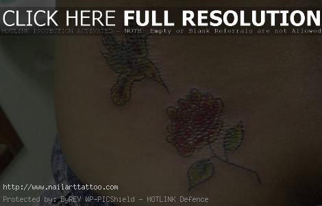Hummingbird And Rose Tattoos