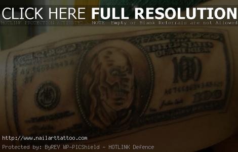 Hundred Dollar Bill Tattoos Designs