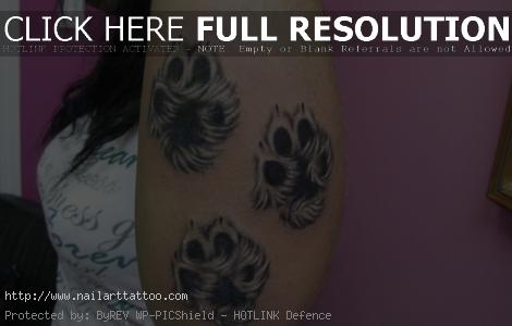 Husky Paw Print Tattoos