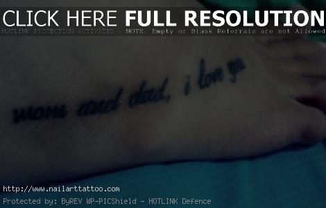 I Love You Mom Tattoos Designs