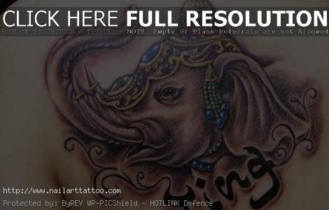 Indian Elephant Tattoos Designs