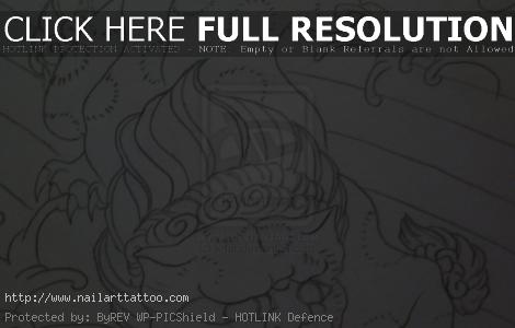 Japanese Foo Dog Tattoos Designs