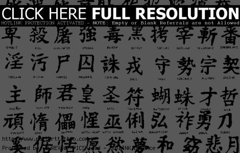 Japanese Kanji Tattoos Designs