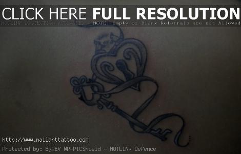 Key With Heart Tattoos