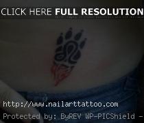 Leo Paw Print Tattoos