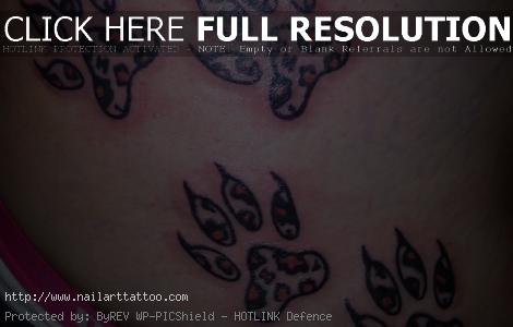 Leopard Paw Print Tattoos