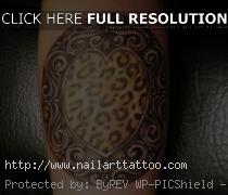 Leopard Print Heart Tattoos