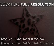 Leopard Print Star Tattoos