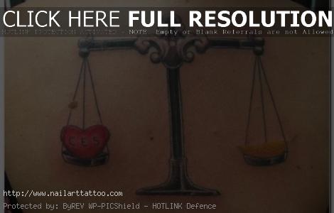 Libra Scale Tattoos Designs