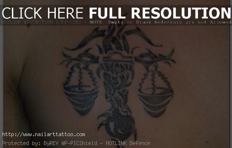 Libra Star Sign Tattoos