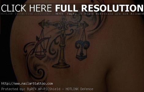 Libra Tattoos With Stars