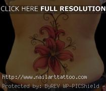 Lily Flower Tattoos For Girls