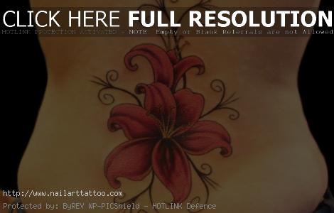 Lily Flower Tattoos For Girls