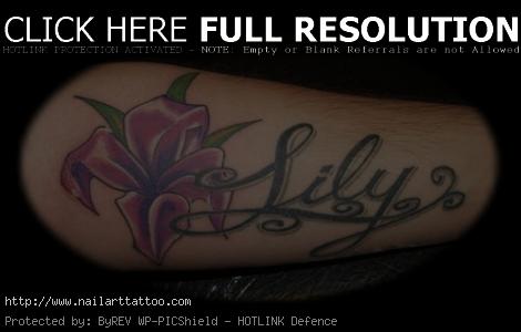 Lily Tattoos With Names