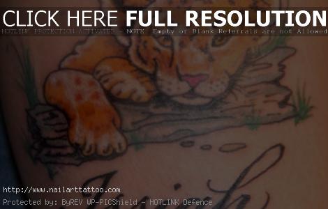 Lion And Cub Tattoos