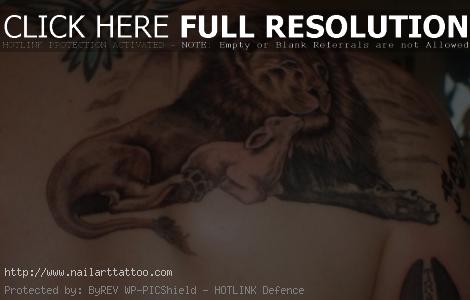 Lion And Lamb Tattoos
