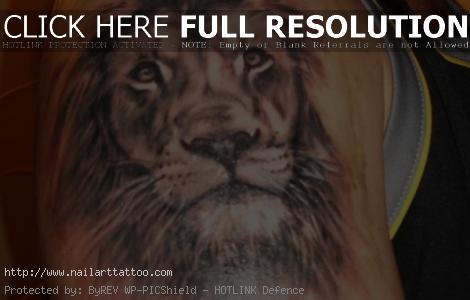 Lion Face Tattoos Designs