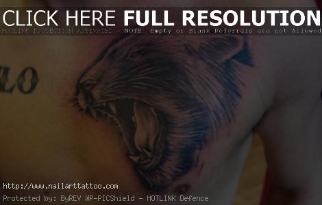 Lion Tattoos On Chest