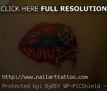 Lips And Skull Tattoos