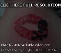 Lips With Skull Tattoos