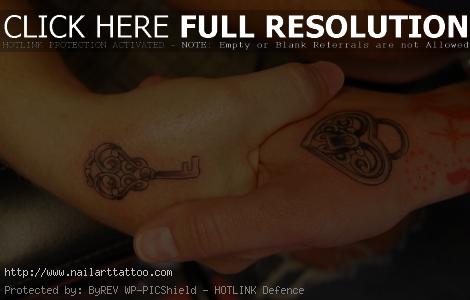 Lock And Key Couples Tattoos