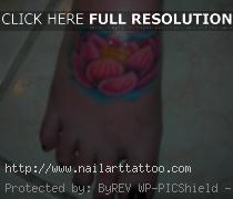 Lotus Flower Tattoos Foot