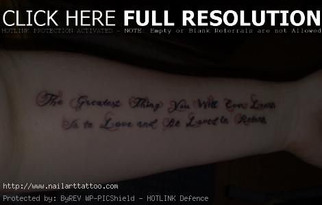 Love And Be Loved Tattoos