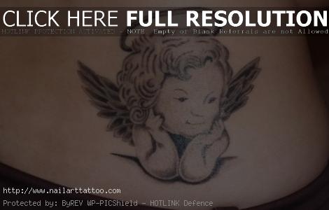 Lower Back Angel Tattoos