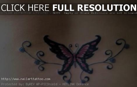 Lower Back Butterfly Tattoos