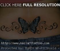 Lower Back Butterfly Tattoos For Women