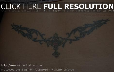 Lower Back Cross Tattoos