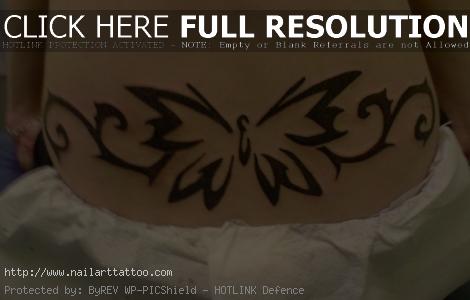 Lower Back Name Tattoos For Women