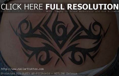 Lower Back Tribal Tattoos Designs