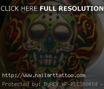 Mexican Day Of The Dead Skull Tattoos