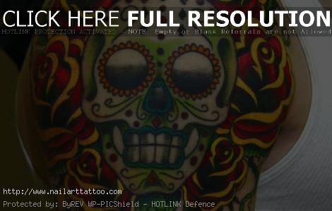 Mexican Day Of The Dead Skull Tattoos