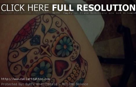 Mexican Sugar Skull Tattoos For Girls