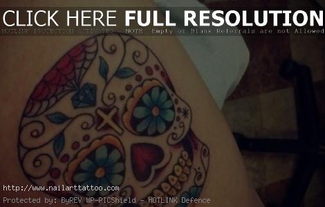 Mexican Sugar Skull Tattoos For Girls