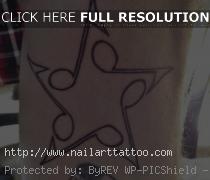 Music Notes Star Tattoos