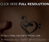 Musical Note Heart Tattoos