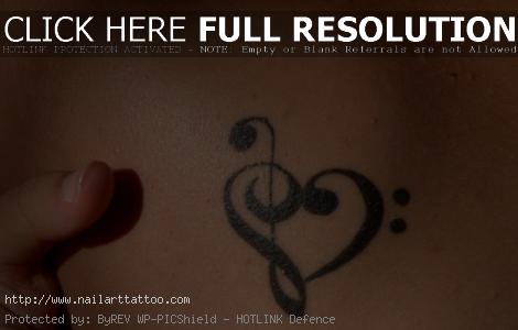 Musical Note Heart Tattoos