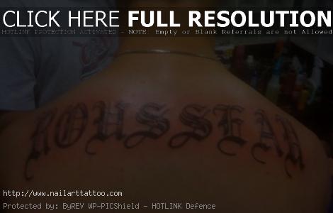 Name Tattoos On Back