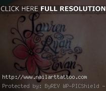 Name Tattoos With Flowers