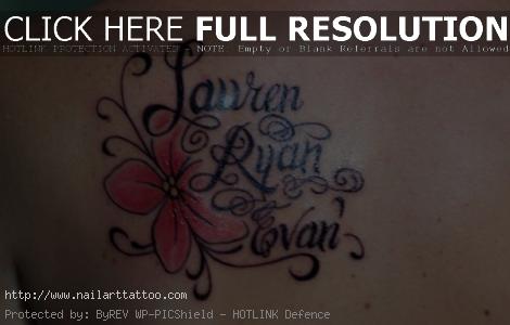 Name Tattoos With Flowers