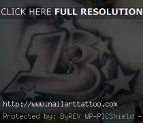 Number 13 Tattoos Designs