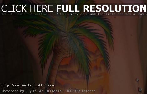 Palm Tree Sunset Tattoos