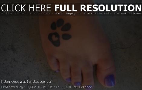 Paw Print Heart Tattoos